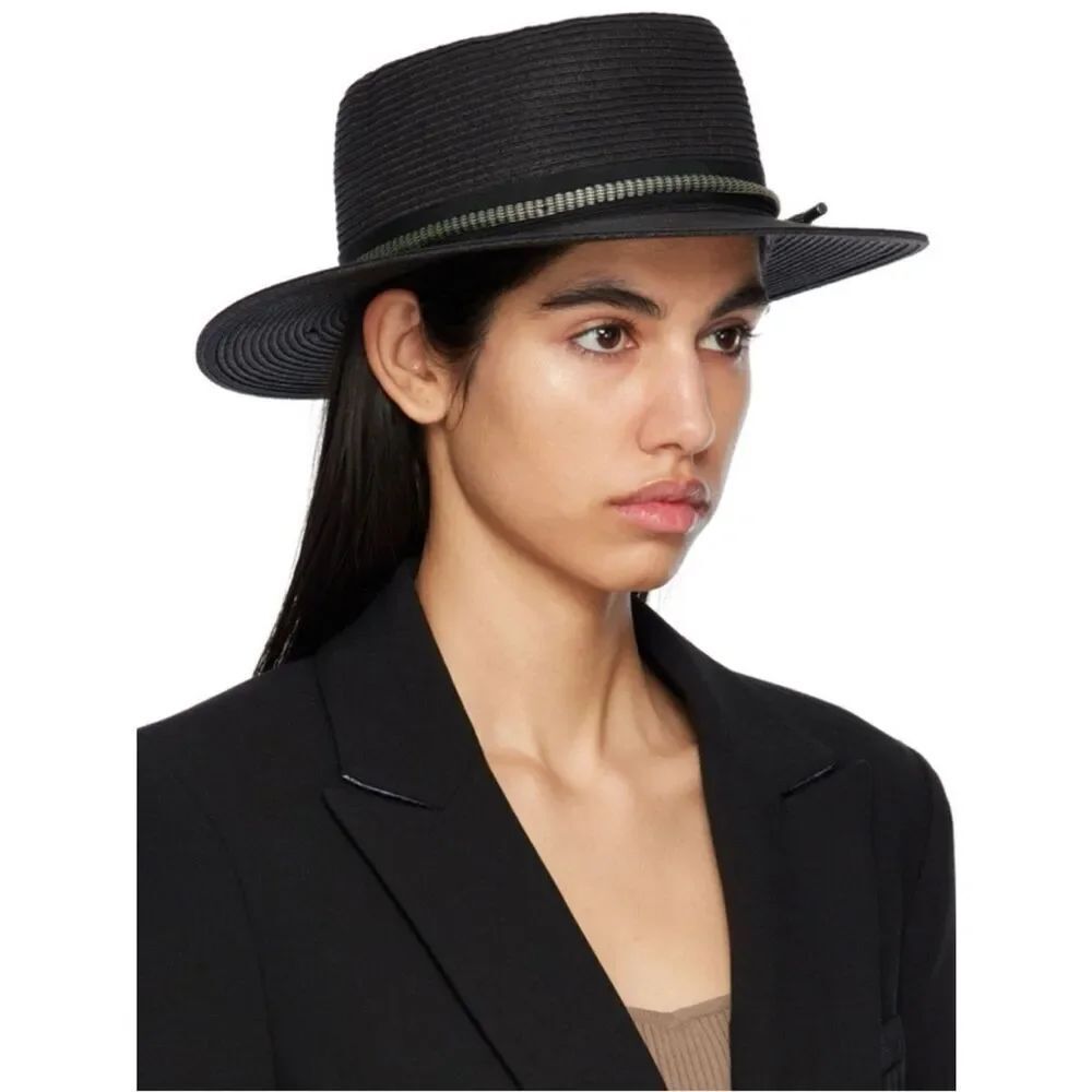 rag & bone Black Somer Beach Hat Size L ~ Excellent